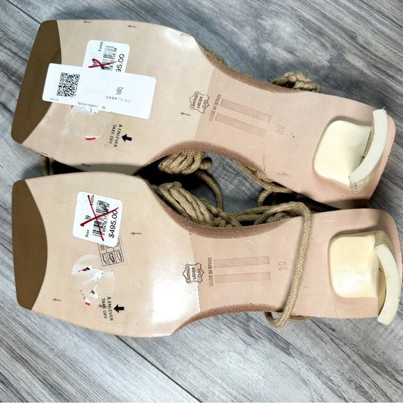 MIISTA Stephanie Coffee Milk Rope Sandal Heels - Picture 12 of 12